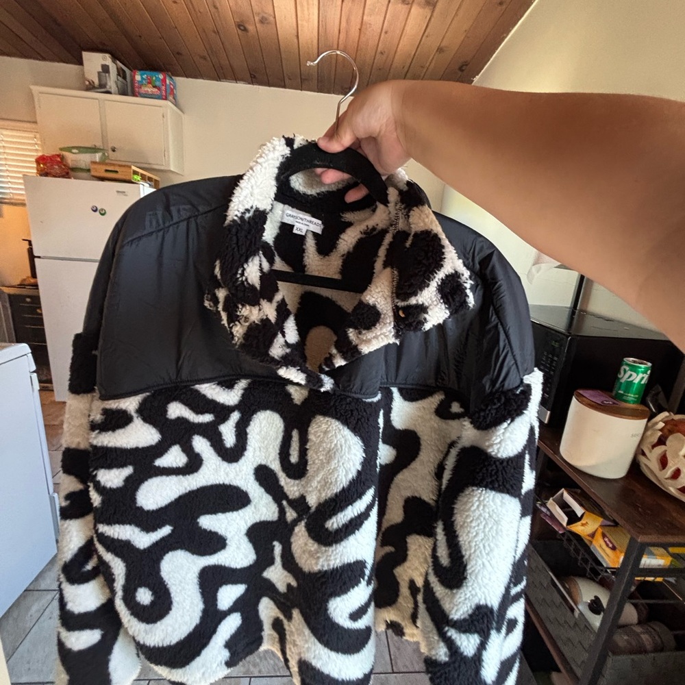 Grayson Threads Black and White Teddy Jacket